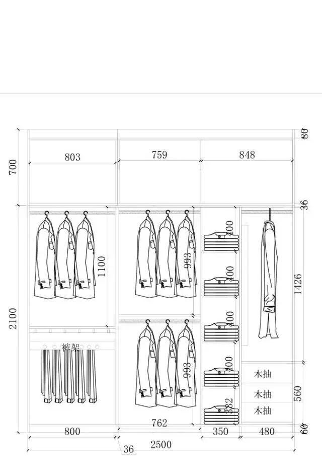 giessegi60张逆天版衣柜布局尺寸图真是实用到家了好用意大利家具