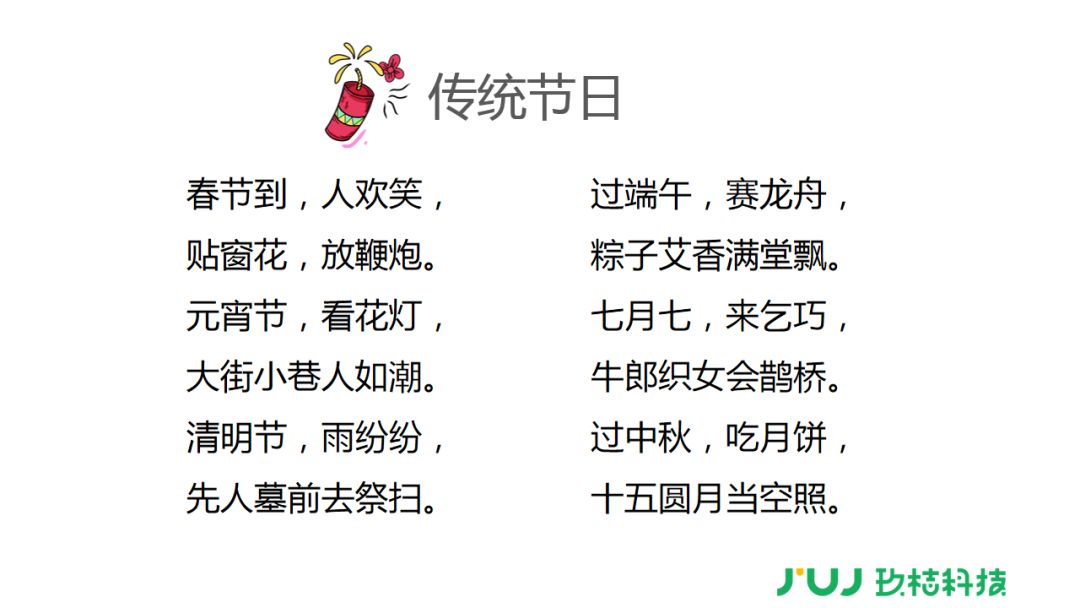 部编版二年级预习  部编版二年级下册识字2《传统节日》讲解