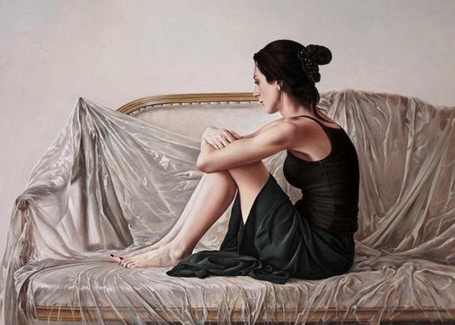 意大利艺术家超现实女体油画,细腻而丰满