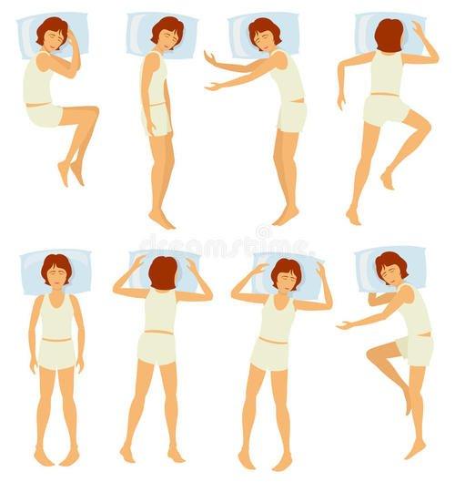 要调整为正确的睡姿,平躺在床上睡觉,或者微微向右侧卧睡