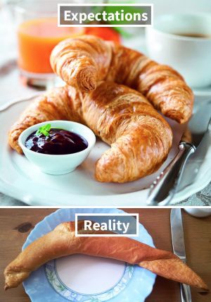 可颂(也称牛/羊角面包)是法国人喜爱的早点之一,而它的英语croissant