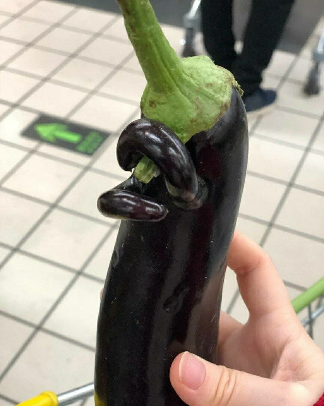 茄子: 出门没化妆遇到男神