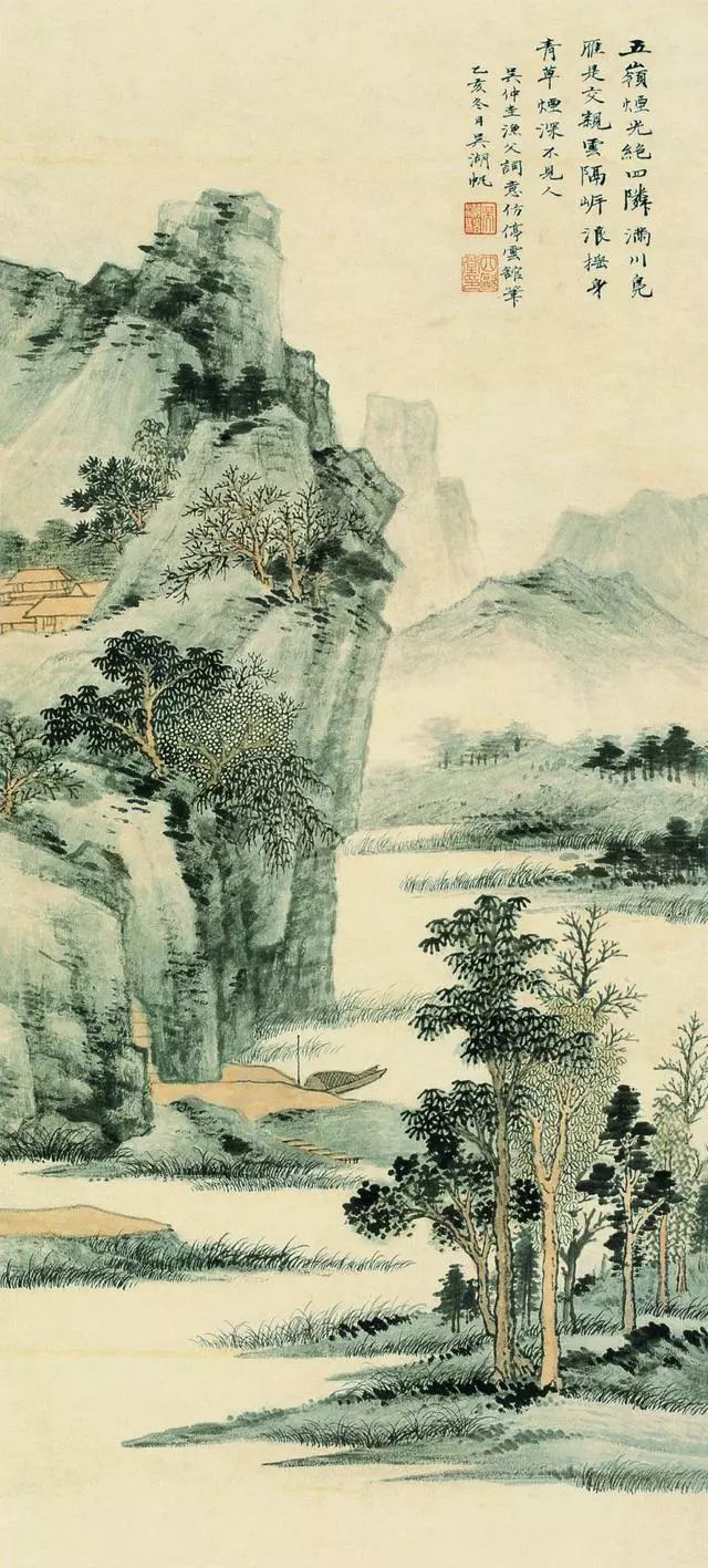 平淡天真集古大成吴湖帆山水画作品