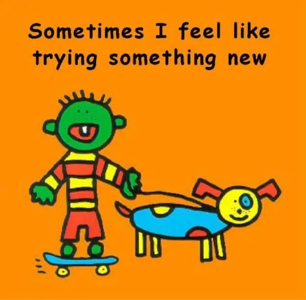 sometimes i feel like trying something new有时我想要尝试新鲜事物