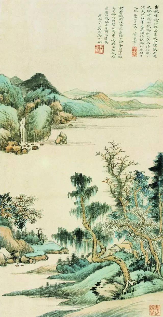 平淡天真集古大成吴湖帆山水画作品