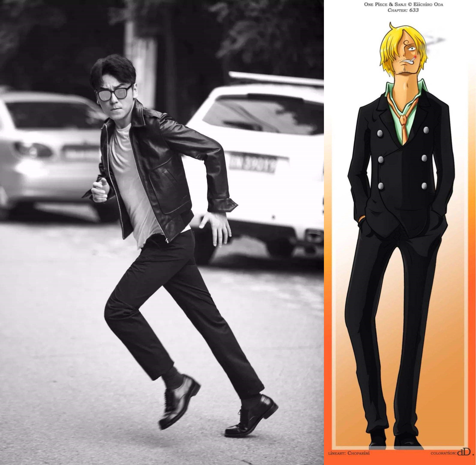 真实存在动漫腿女生嫉妒的山治同款腿竟然还没有腿毛