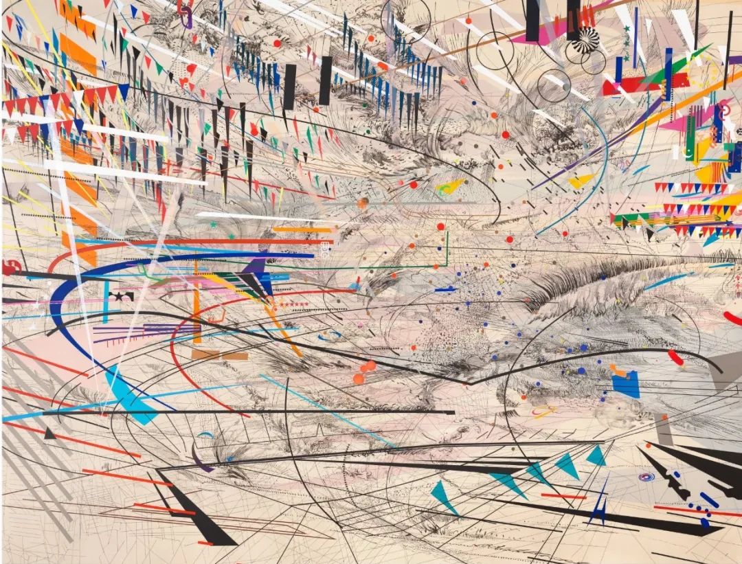 抽象油画的多层画juliemehretu