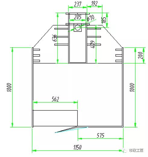 图2 旋挖钻清孔器设计图清孔器根据旋挖钻机钻头装土原理进行改进设计