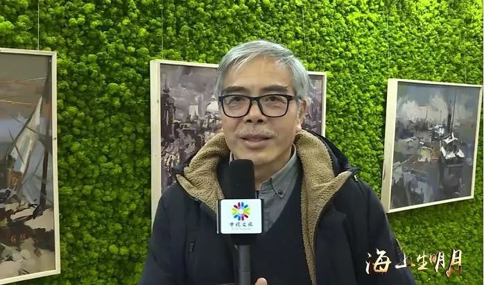 的采访▲江苏省油画学会秘书长 孙俊先生接受国学频道的采访▲江苏