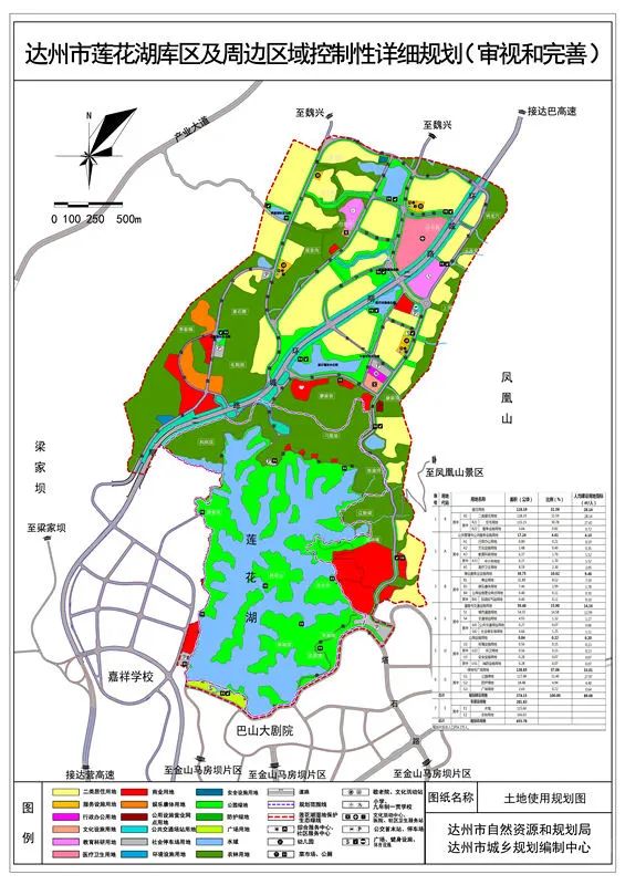重磅达州市莲花湖库区及周边区域控制性详细规划出炉