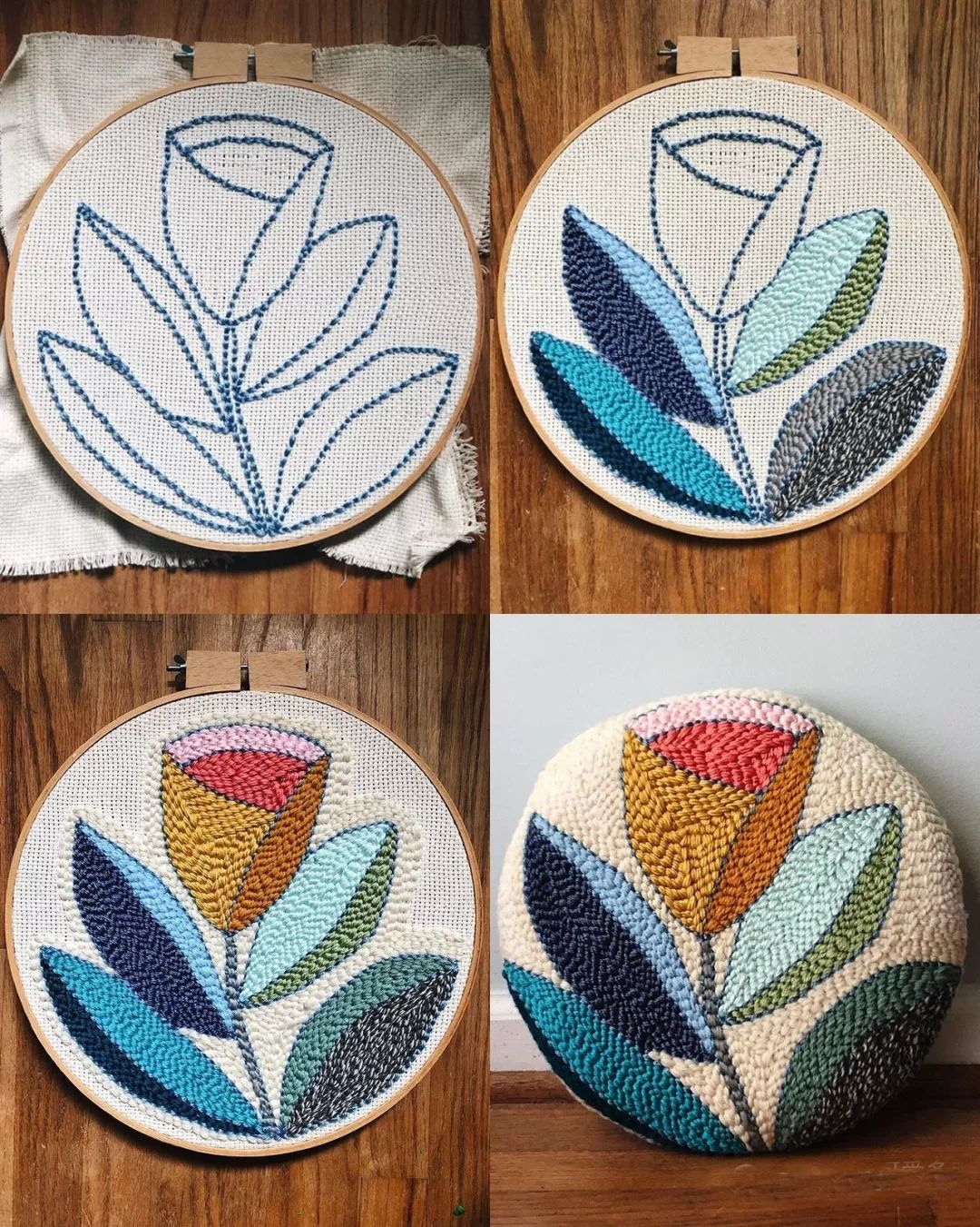 一根戳戳绣的针搞定所有刺绣小白俄罗斯戳戳绣附视频教程