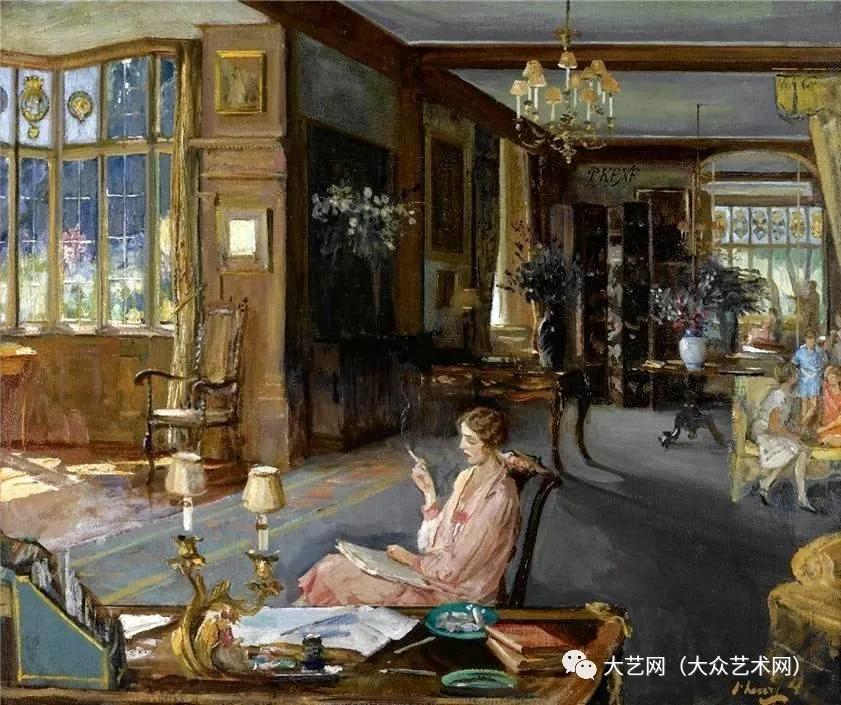 爱尔兰著名印象现实主义画家约翰拉维里johnlavery经典绘画作品