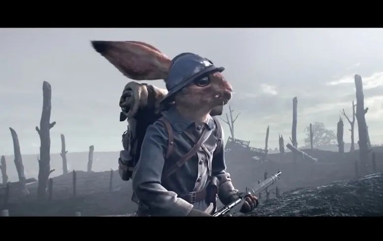 获奖短片法国兔兵战场上的口琴演奏生命的哀乐