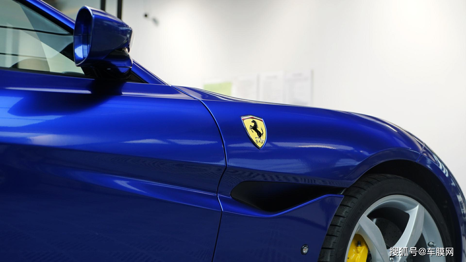 有一种香甜的味道法拉利portofino改色金属蓝莓色