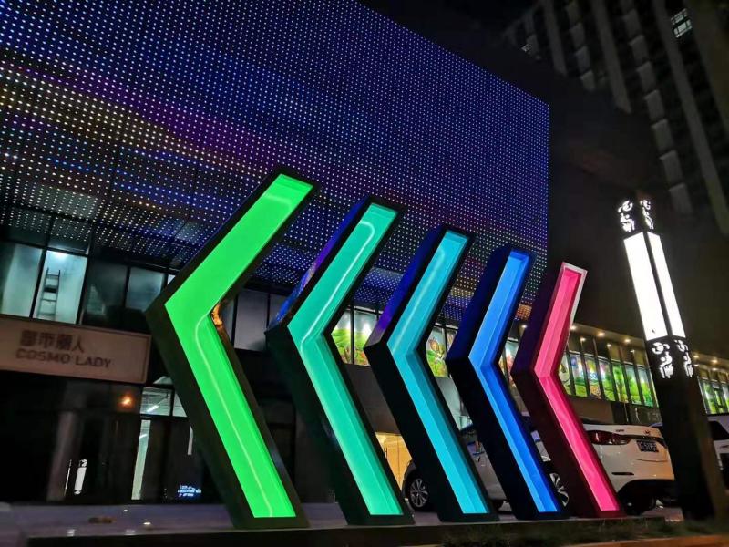 发光字使用环境门头楼顶招牌墙体