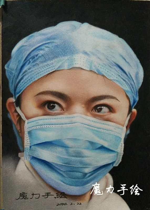 素描作者:画龙点睛名称:人物肖像类别:彩铅作者:苦菜花类别:水粉作者