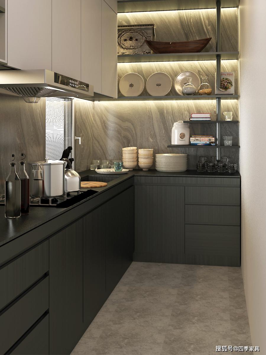 北美黑胡桃实木橱柜低调中释放优雅沉敛中蕴藏奢华