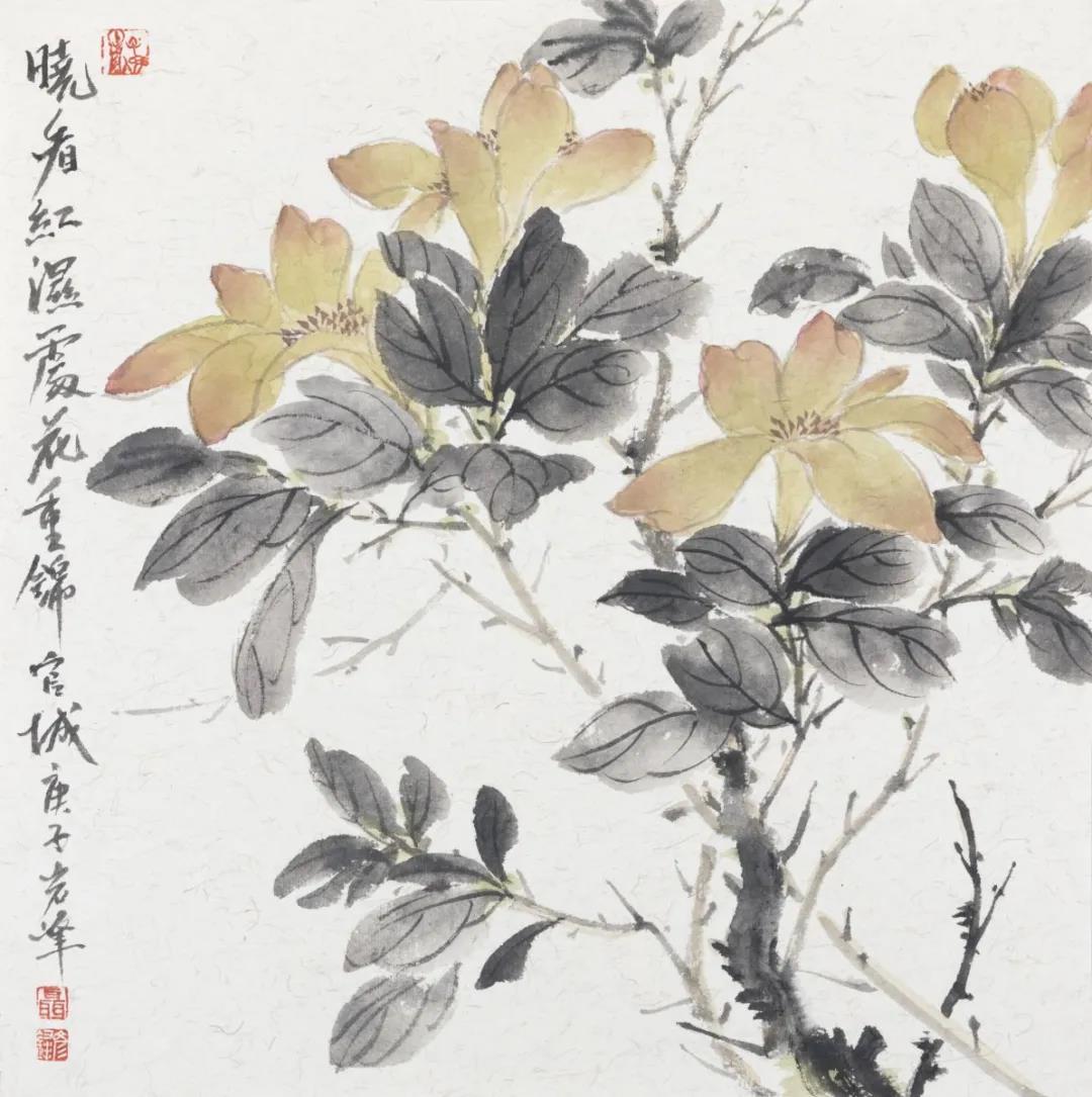 《花重锦官城》聂彦锋 33x33cm