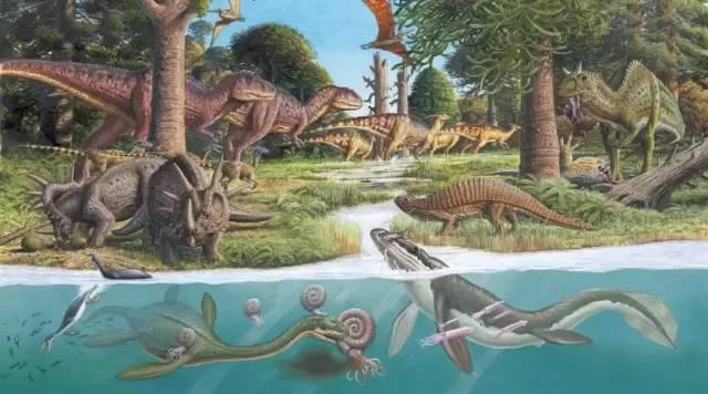 图/《中国国家地理少儿百科:地球》三叠纪-侏罗纪大灭绝之后,恐龙称霸