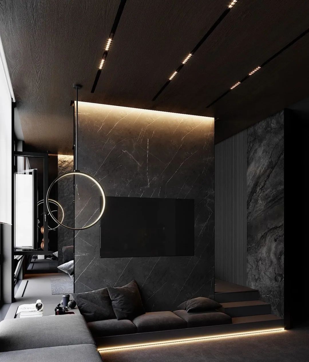 极简至奢,高级黑公寓设计!