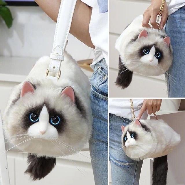 仿真猫挎包,太真实了,喜欢吗?