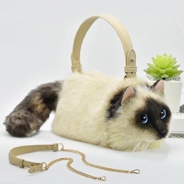 仿真猫挎包,太真实了,喜欢吗?