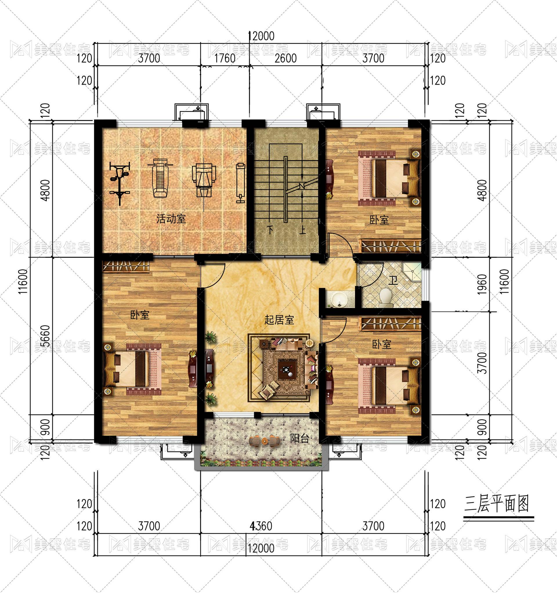 长12米宽4米房屋设计图图片