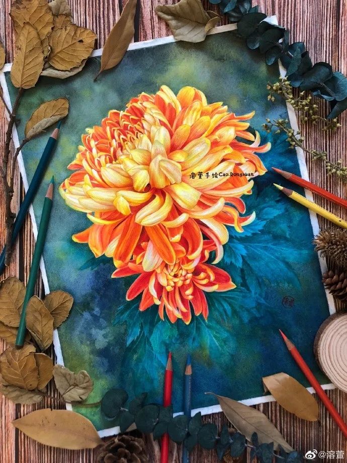 油性彩铅这样画,效果简直美炸!