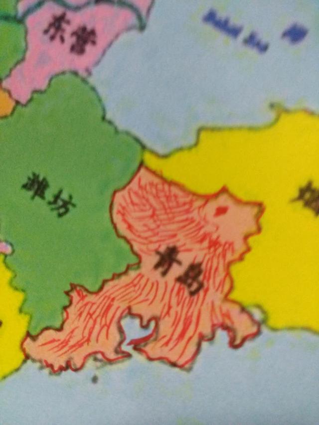 山东少年在地图上发现青岛是雄狮烟台是雄鹰