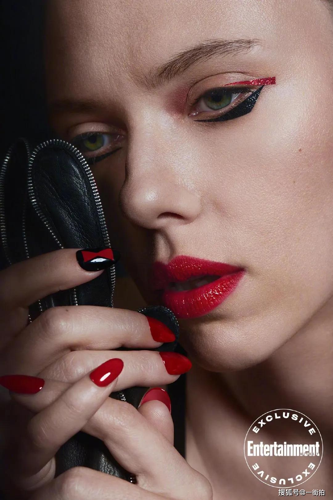 原创全球第一女神斯嘉丽大片曝光黑寡妇妆引潮流简直辣眼睛