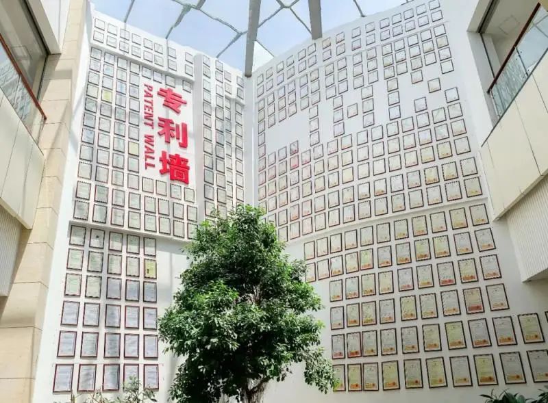 走进公司展厅,最吸引眼球的是一面高达15米的专利墙,公司负责人介绍说