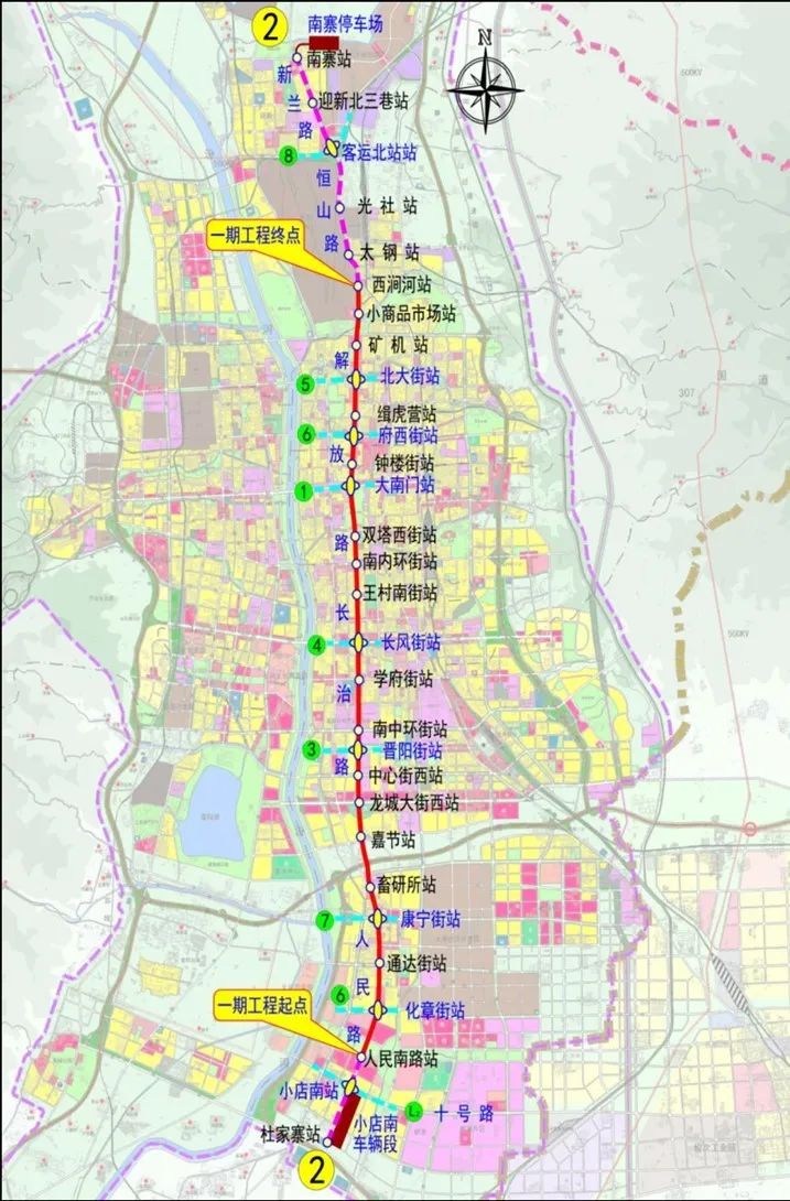 太原地铁2号线站点那些离小区方便