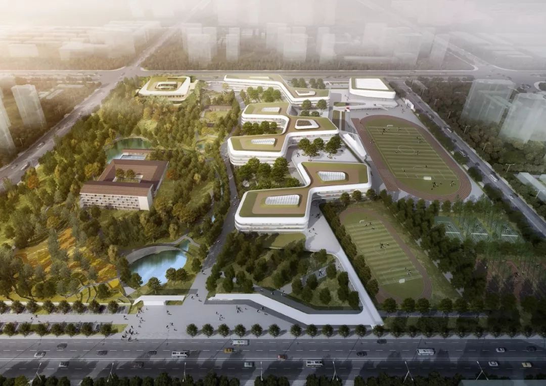 资料图:中央商务区学校鸟瞰图新建,扩建中央商务区学校,凤凰学校