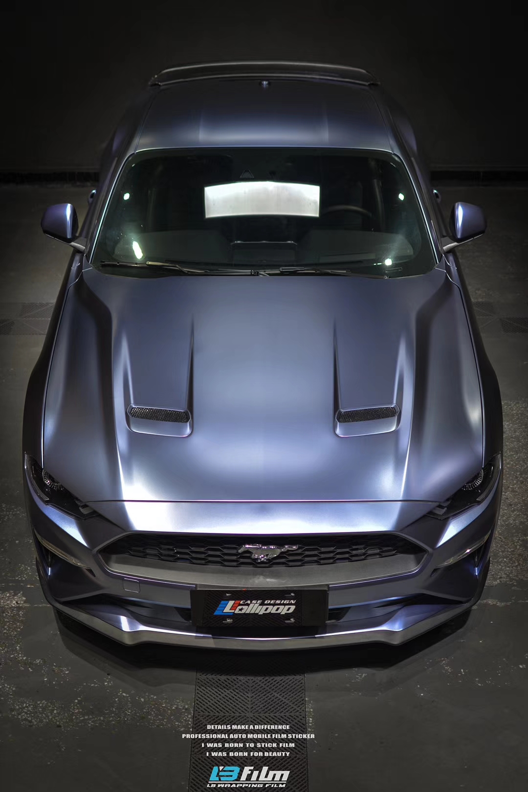 福特野马改装车lb电光风暴蓝