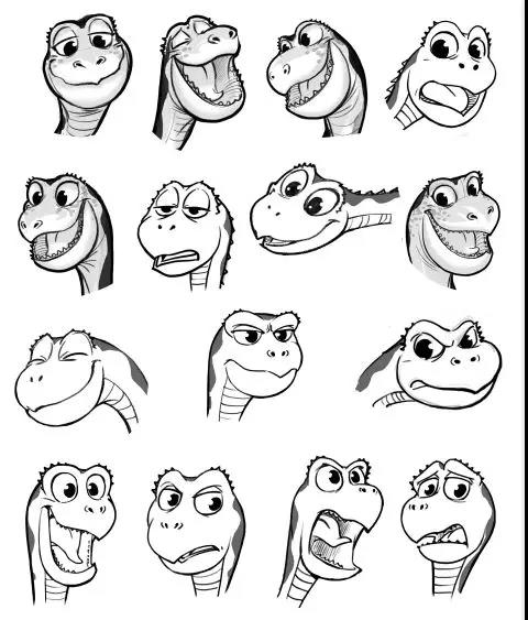 时空龙骑士独家线稿流出没成精前的恐龙原来长这样