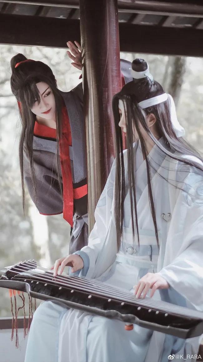 魔道祖师魏婴蓝湛cos这一幕的美好与惬意甜到了心坎