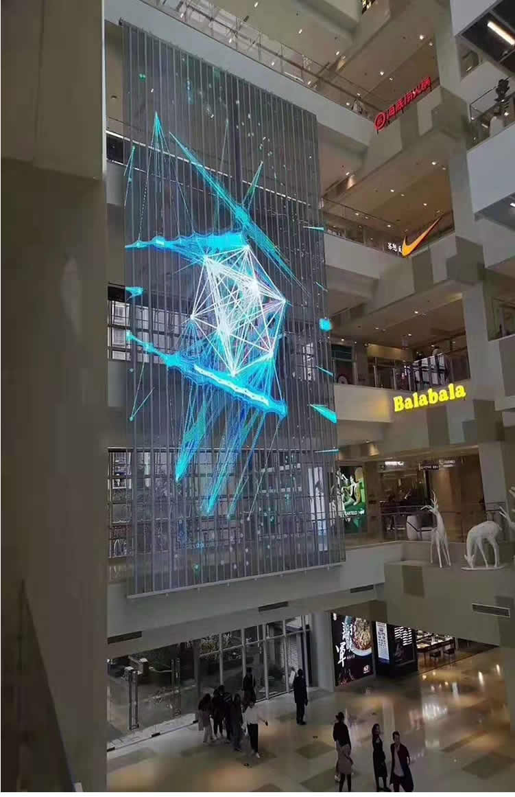 海威信光电|led透明屏应用场景_玻璃