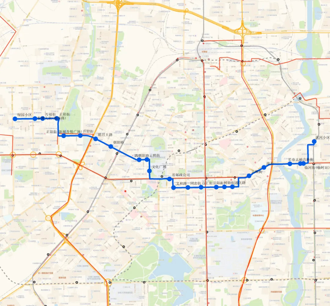 长春270公交车线路图图片