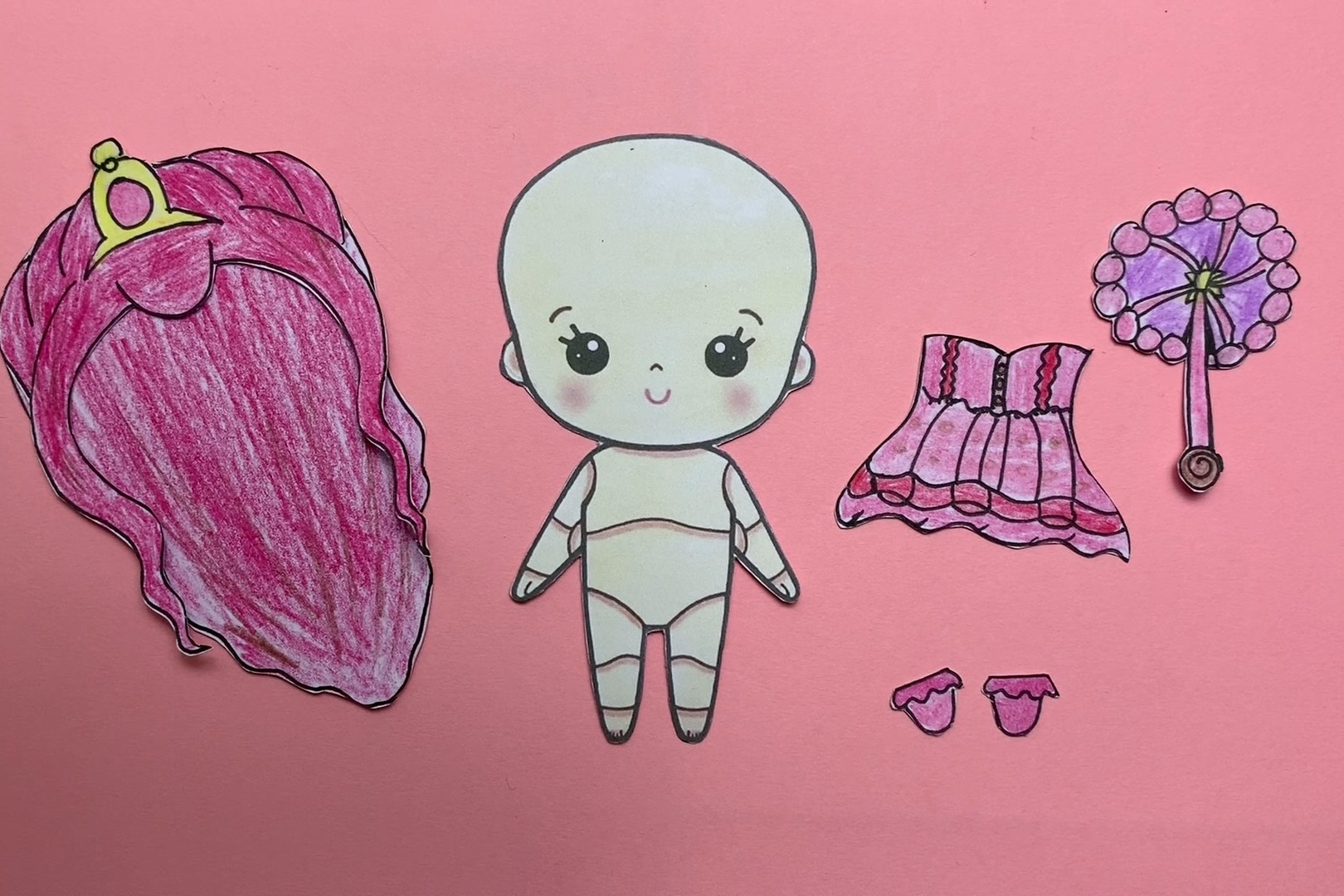 怎么画纸娃娃的身体图片