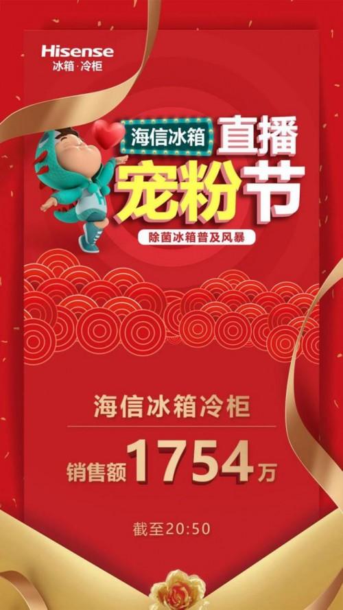 你来我就宠！海信冰箱冷柜首届直播“宠粉节”订单突破1754万-家电圈官网