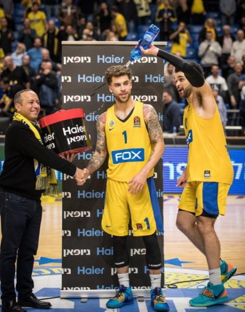 特拉维夫马卡比篮球队是以色列篮坛霸主,曾6次捧起欧洲篮球联赛奖杯.