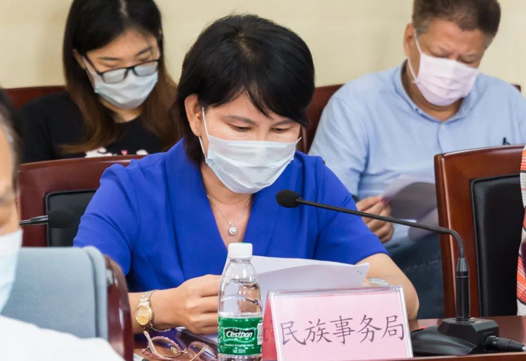 市民族事务局副局长胡海霞作交流发言崖州区委常委,统战部部长彭建军