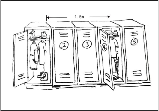 三,更衣间防疫篇上下班途中不允许穿工作服疫情期间,指纹机禁用,室内