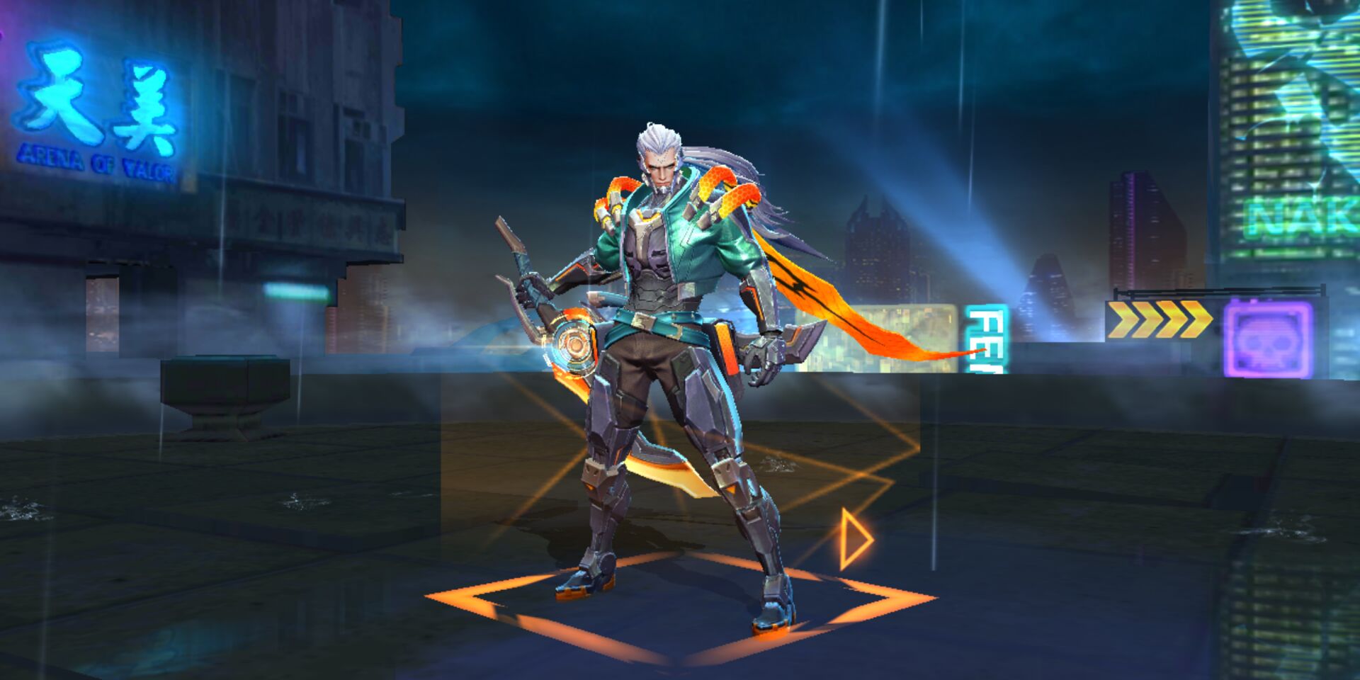 在这款皮肤里面,凯皇的大刀直接变成了全身暗黑色加大红色,虽然颜色深