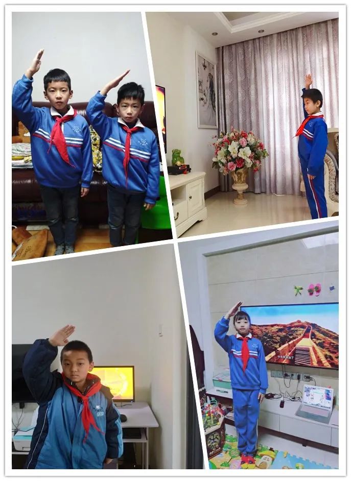 第622期不负春光自律前行砂子塘小学万博汇校区举行第五周在线升旗