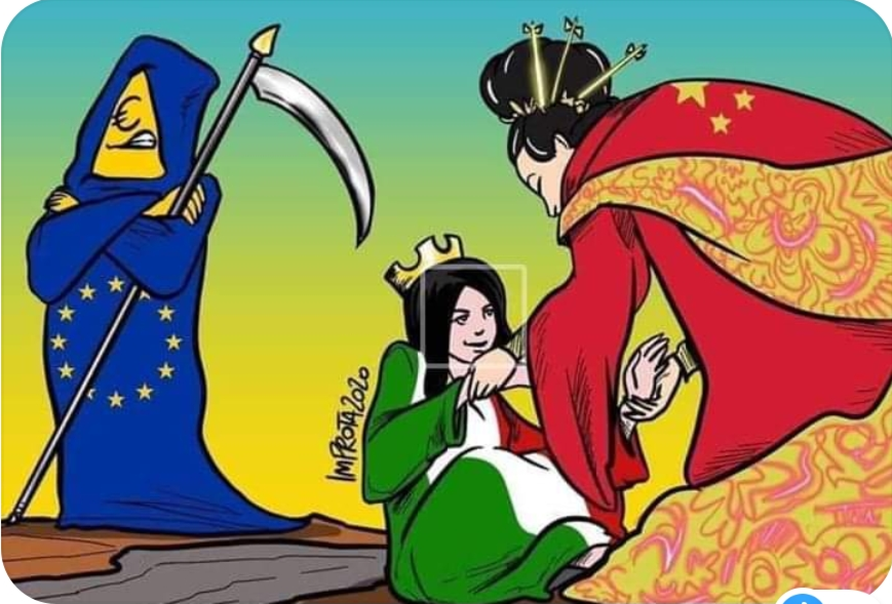 这图在意大利火了以前他们叫你病毒现在你们是救世主