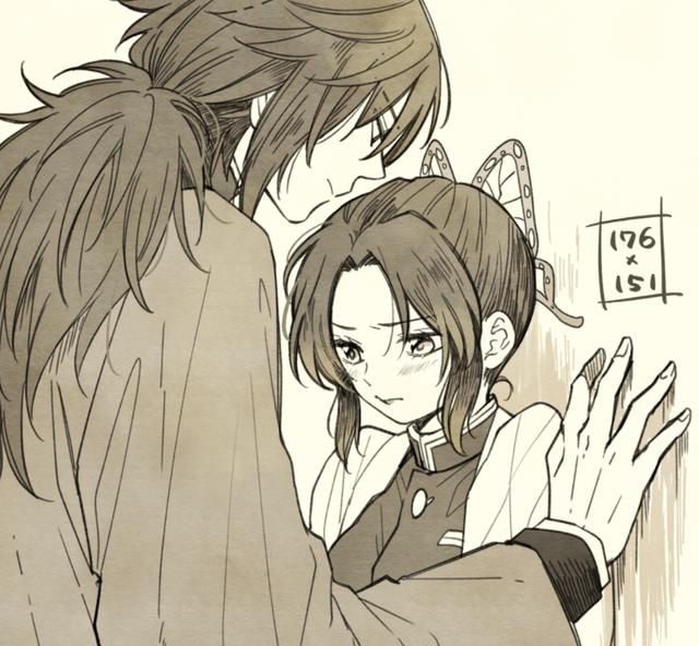 这位日本画师专注鬼灭之刃最喜欢蝴蝶忍和富冈义勇太甜了