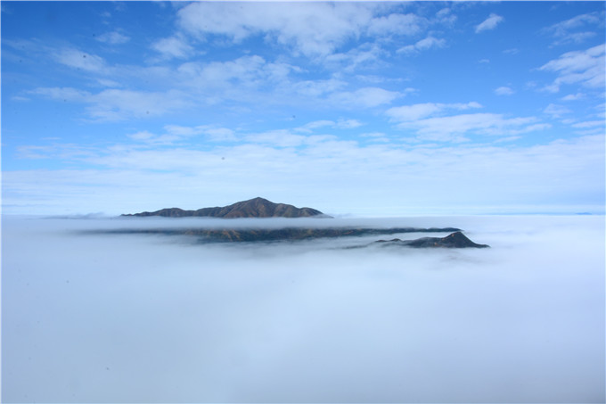 烟雨蒙蒙的春天广东连山金子山的云海景观如同仙境