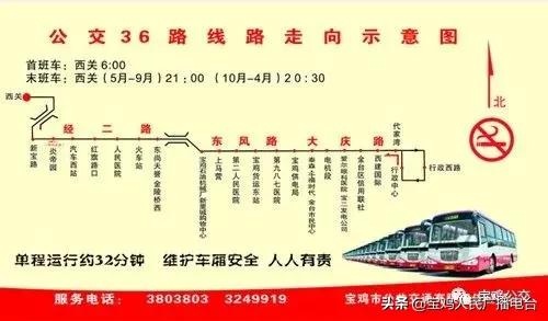 今日起宝鸡7路游19路31路36路55路70路公交线路调整速看