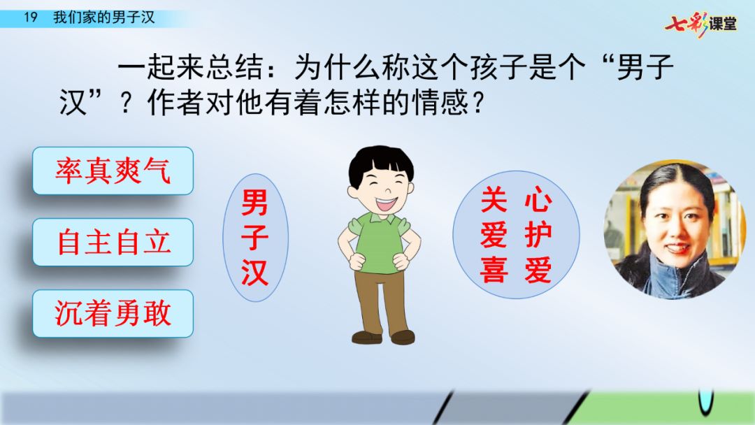 宅家語文課丨部編版四年級下冊第19課我們家的男子漢圖文解讀